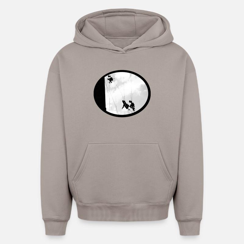 Construction worker - Oversized Heavyweight Unisex Hoodie - taupe