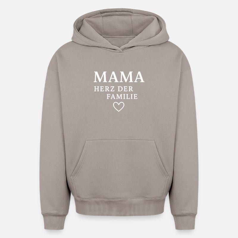 Maman - Sweat à capuche unisexe oversize épais SPREAD - taupe