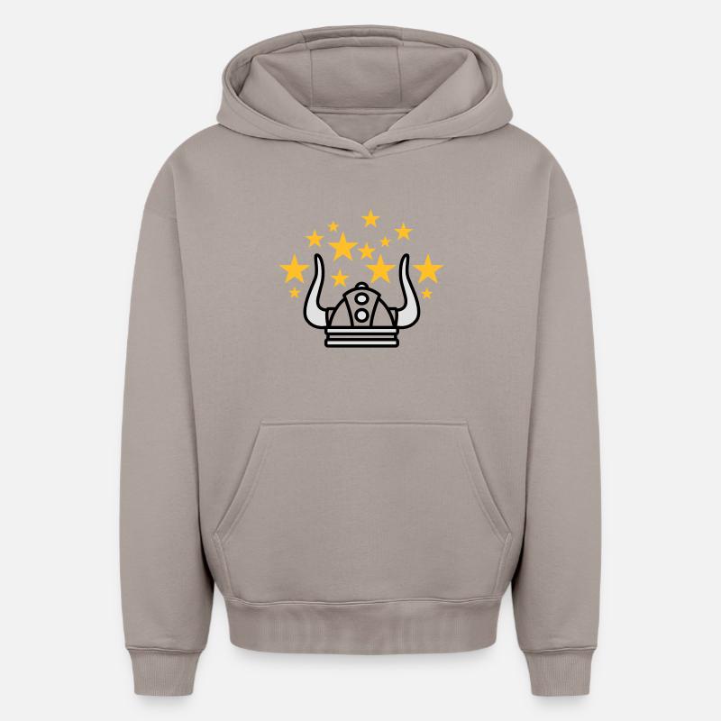 Wikinger Idee - Oversized Heavyweight Unisex Hoodie - Taupe