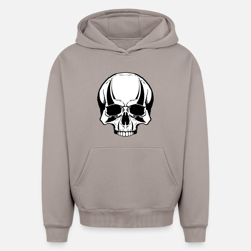 Mort du bouffon - Sweat à capuche unisexe oversize épais SPREAD - taupe