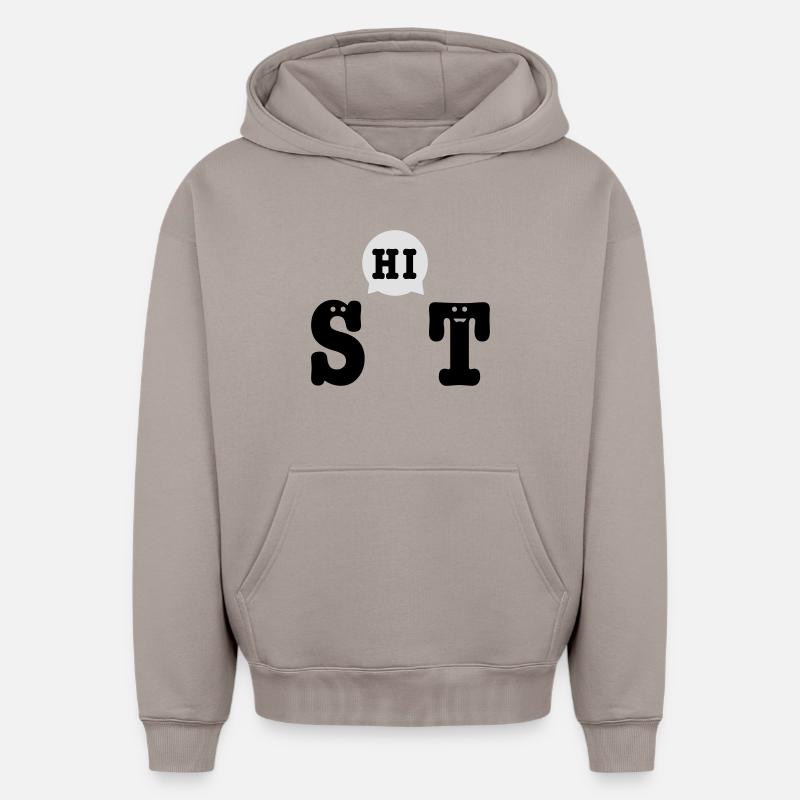 shit - Sweat à capuche unisexe oversize épais SPREAD - taupe