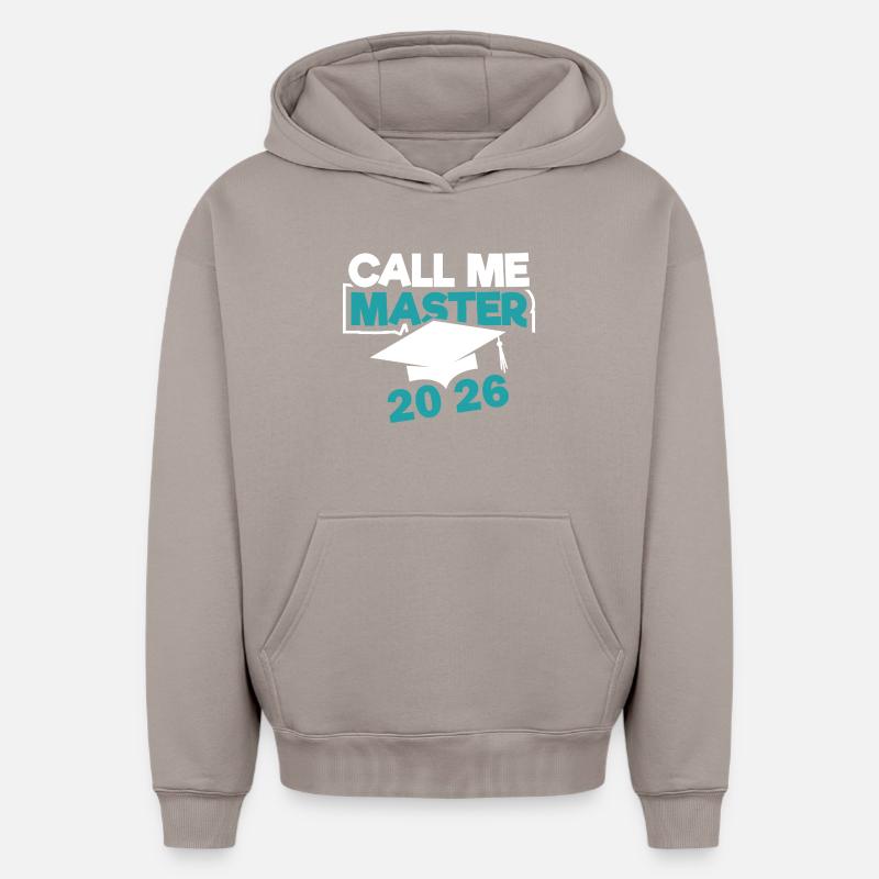 Master 2026 Diplôme - Sweat à capuche unisexe oversize épais SPREAD - taupe