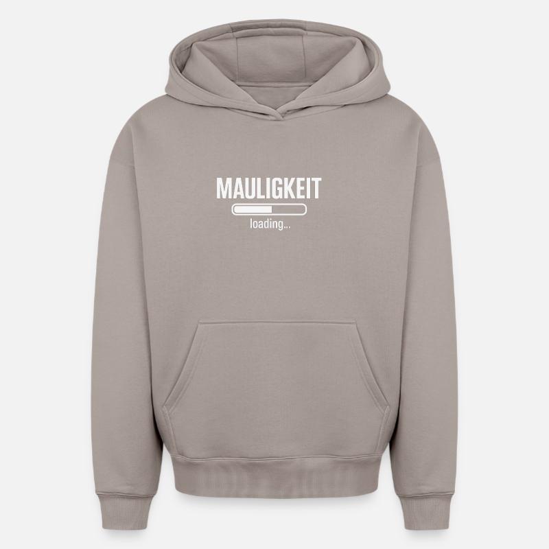Bouche – Chargement... - Sweat à capuche unisexe oversize épais SPREAD - taupe