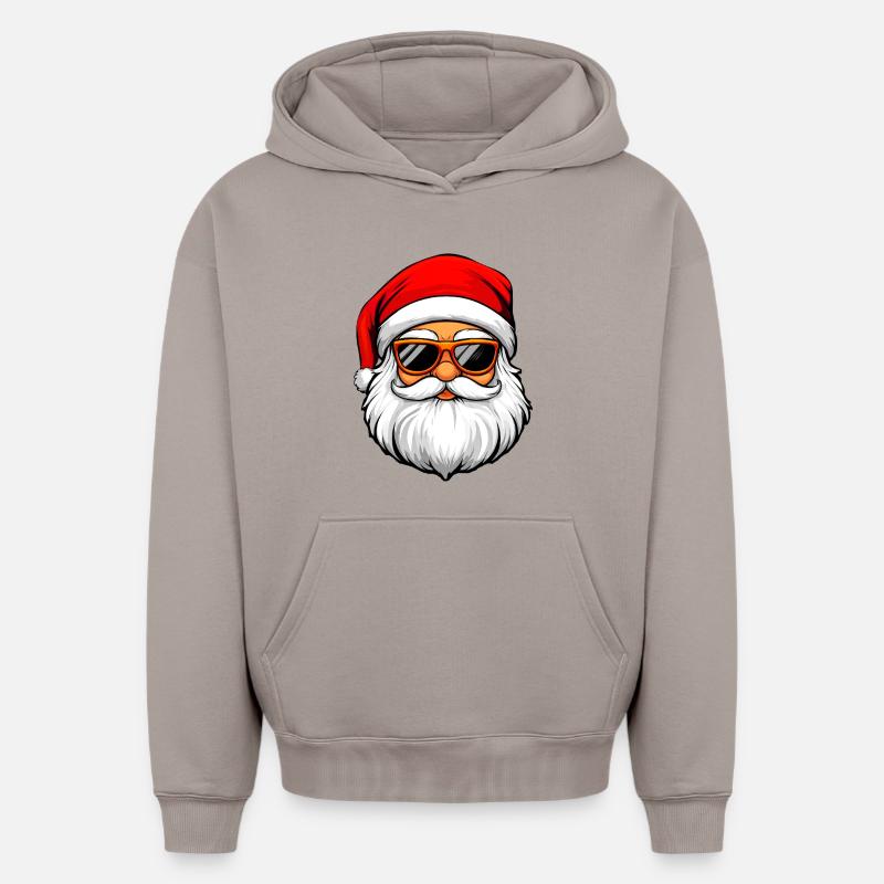 cool Père Noël - Sweat à capuche unisexe oversize épais SPREAD - taupe