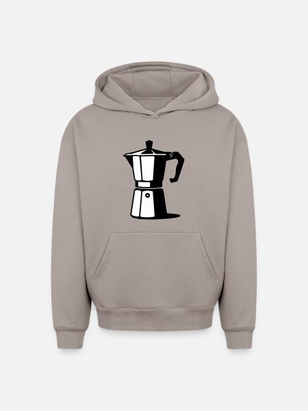 Espresso pot - Oversized Heavyweight Unisex Hoodie - taupe
