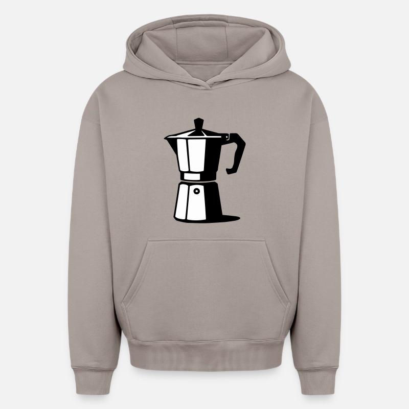 Espresso pot - Oversized Heavyweight Unisex Hoodie - taupe
