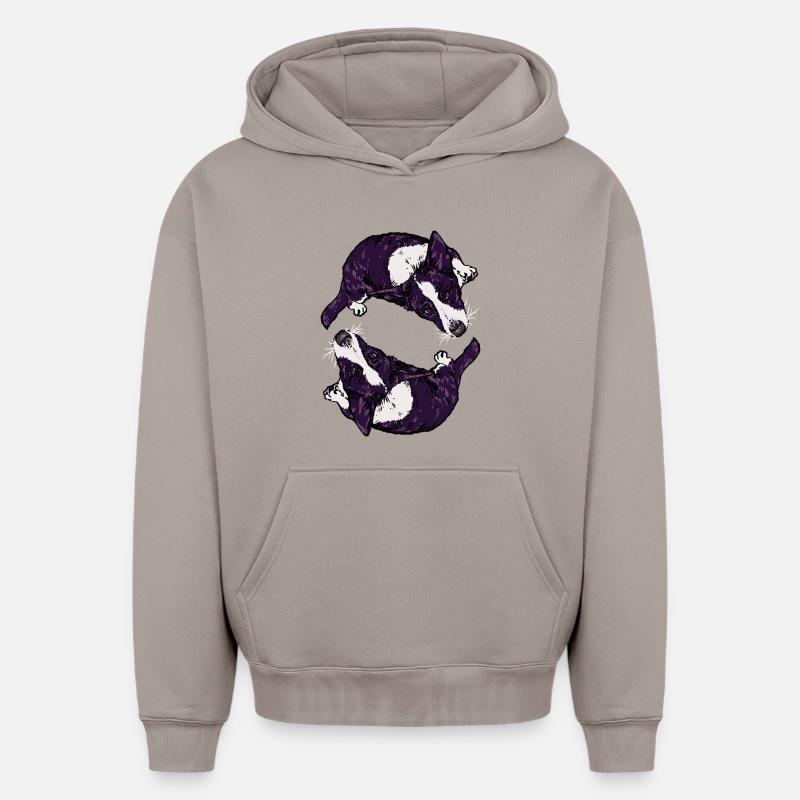Corgis - Sweat à capuche unisexe oversize épais SPREAD - taupe