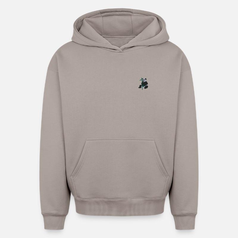 Panda - Sweat à capuche unisexe oversize épais SPREAD - taupe