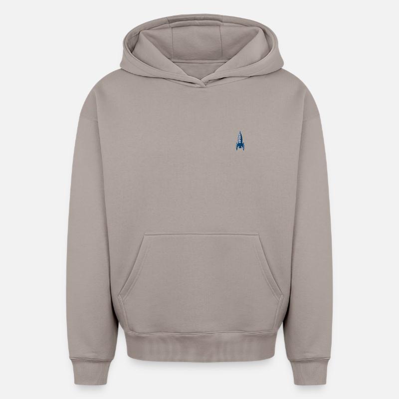 Fusée - Sweat à capuche unisexe oversize épais SPREAD - taupe