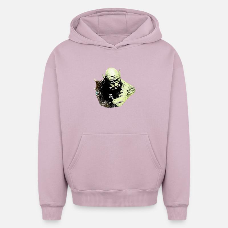 team horde - Sweat à capuche unisexe oversize épais SPREAD - rose poudré