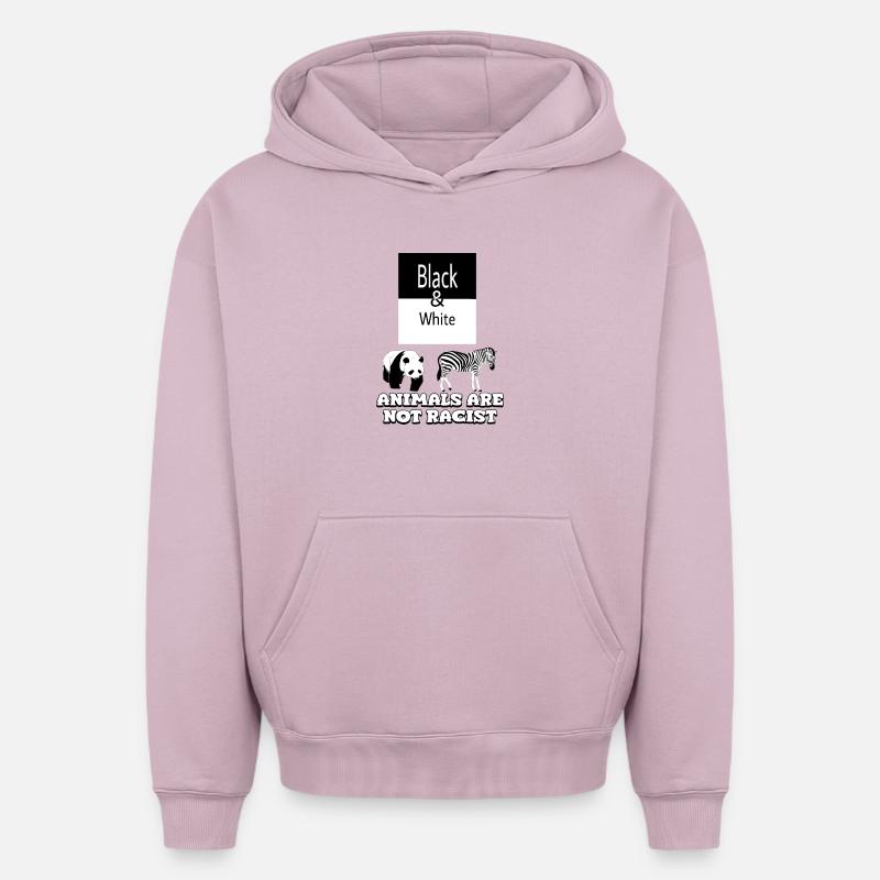 Black & White - Sweat à capuche unisexe oversize épais SPREAD - rose poudré