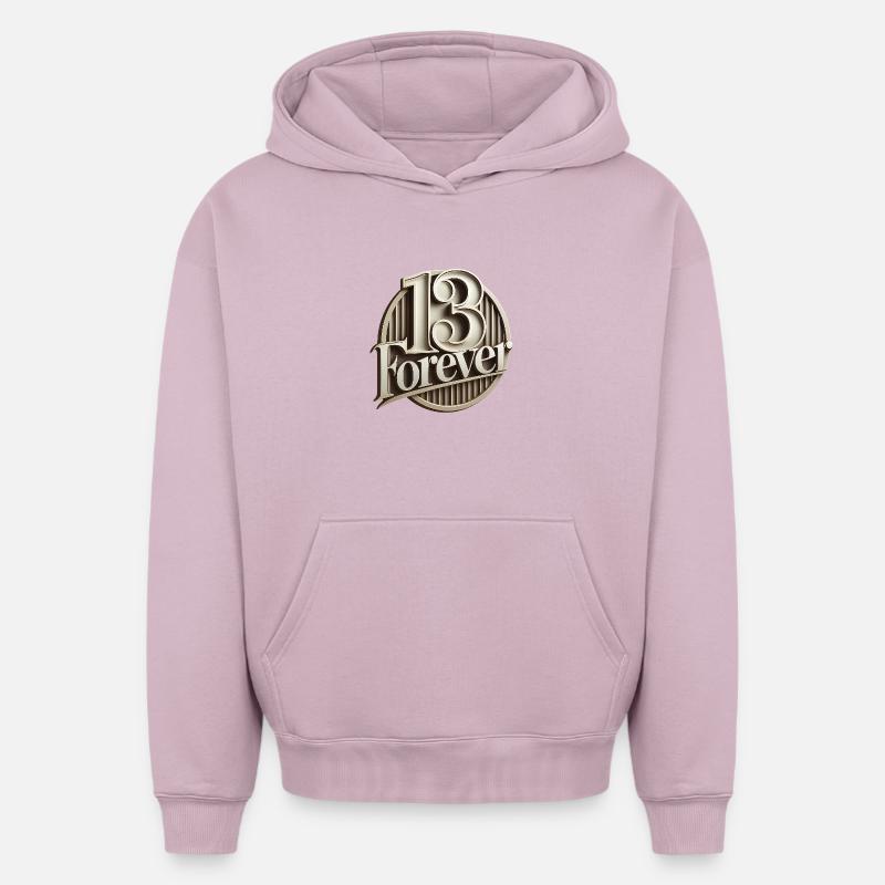 13FRV - Sweat à capuche unisexe oversize épais SPREAD - rose poudré