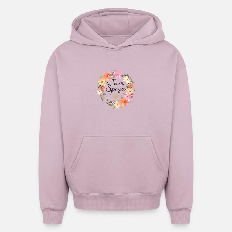 Team_Sposa - Sweat à capuche unisexe oversize épais SPREAD - rose poudré