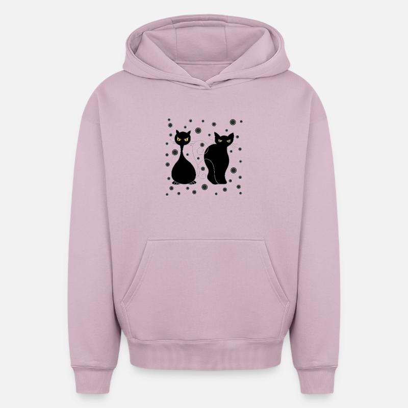 Katzen - Sweat à capuche unisexe oversize épais SPREAD - rose poudré