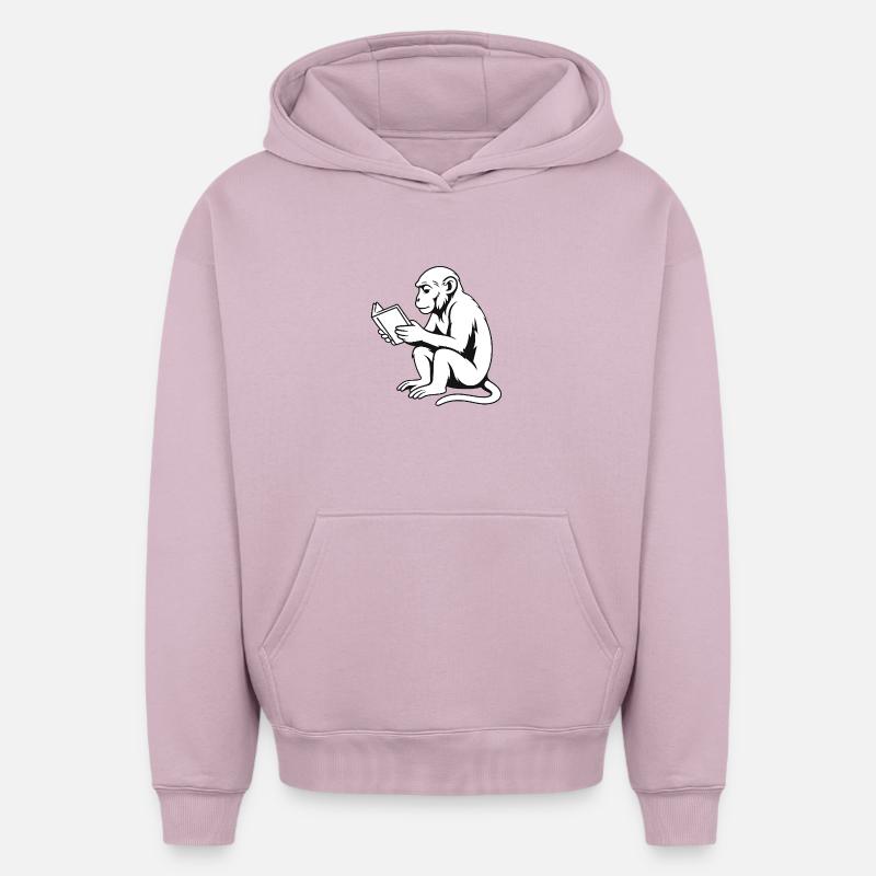 Monkey Minded - Sweat à capuche unisexe oversize épais SPREAD - rose poudré