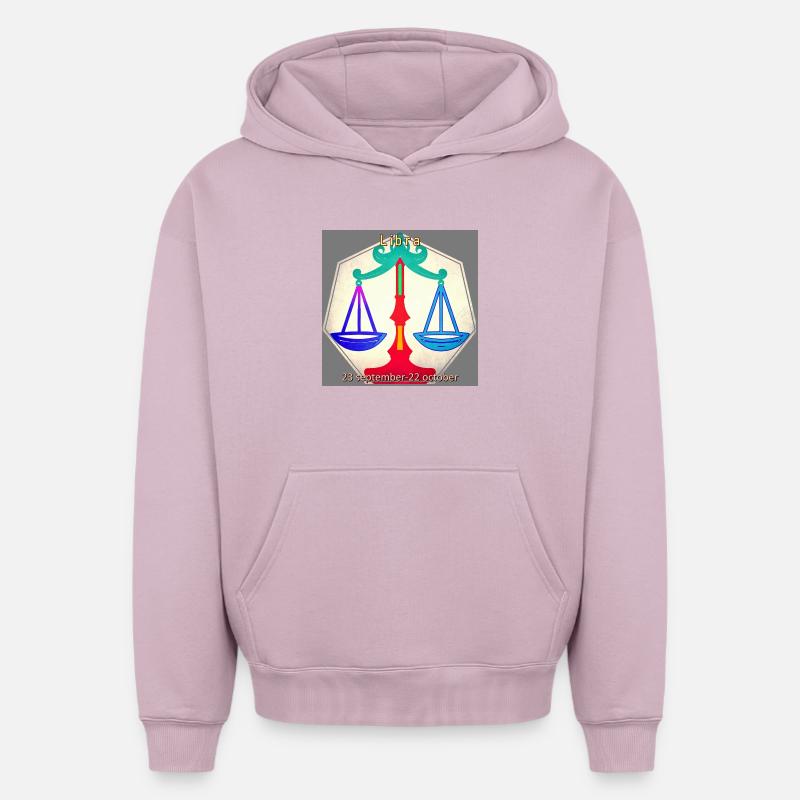 Poids - Sweat à capuche unisexe oversize épais SPREAD - rose poudré