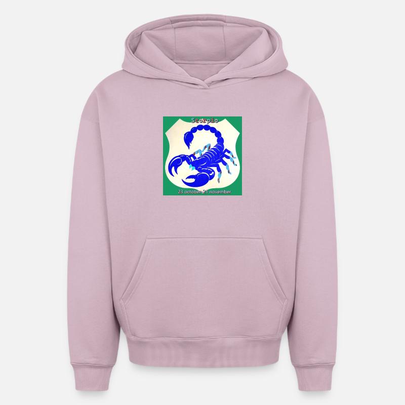 scorpion - Sweat à capuche unisexe oversize épais SPREAD - rose poudré