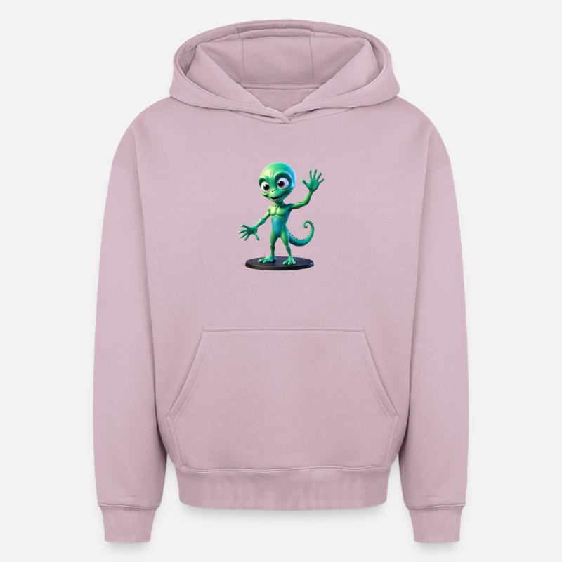 Éclaireur Galactique Émeraude - Sweat à capuche unisexe oversize épais SPREAD - rose poudré