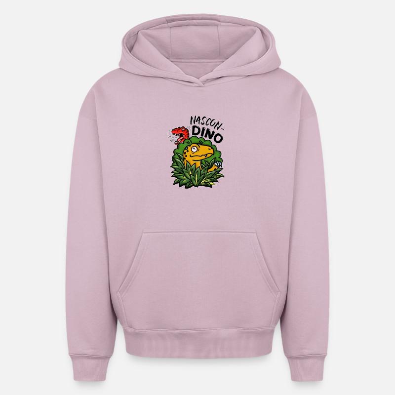 Cache-cache - Sweat à capuche unisexe oversize épais SPREAD - rose poudré