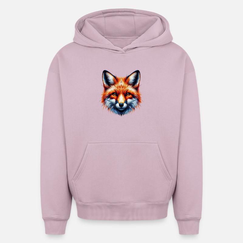 Renard - Sweat à capuche unisexe oversize épais SPREAD - rose poudré