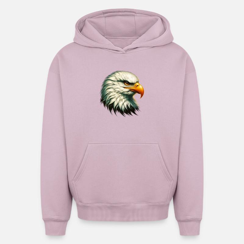 Aigle - Sweat à capuche unisexe oversize épais SPREAD - rose poudré
