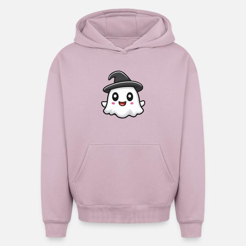 Fantôme Mignon - Sweat à capuche unisexe oversize épais SPREAD - rose poudré