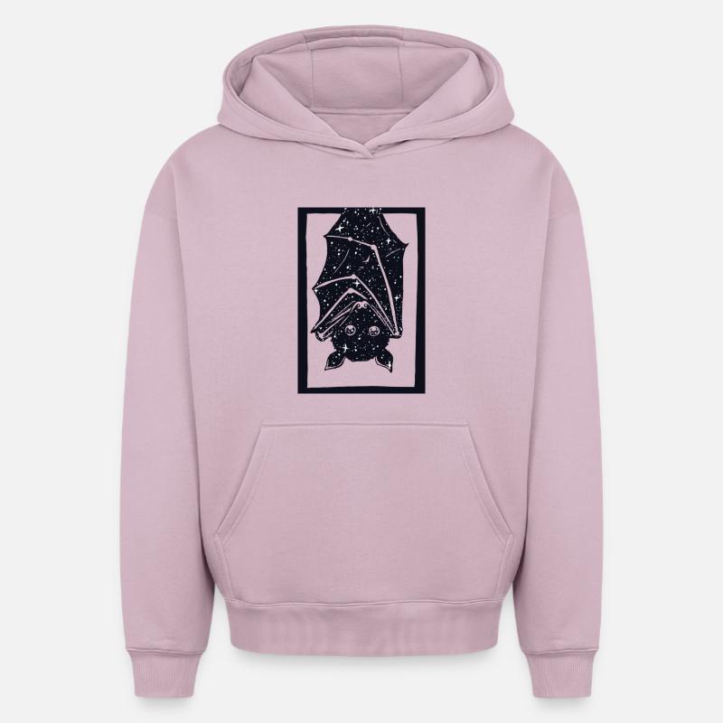 Spacebat - Sweat à capuche unisexe oversize épais SPREAD - rose poudré