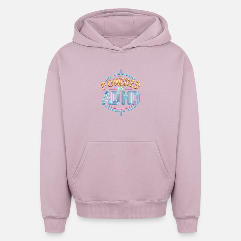 TDAH - Sweat à capuche unisexe oversize épais SPREAD - rose poudré