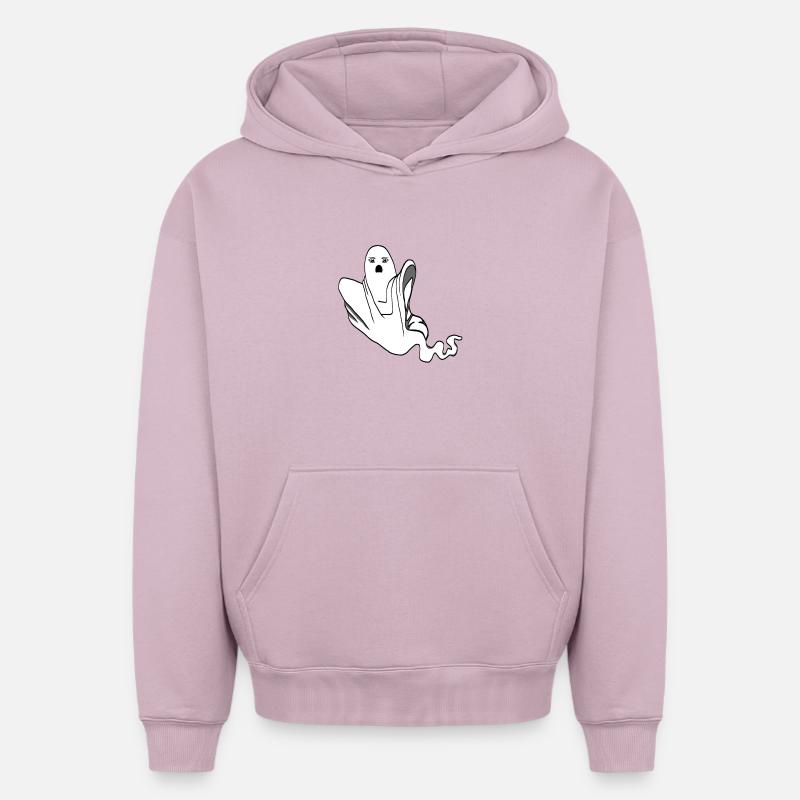 Fantôme - Sweat à capuche unisexe oversize épais SPREAD - rose poudré