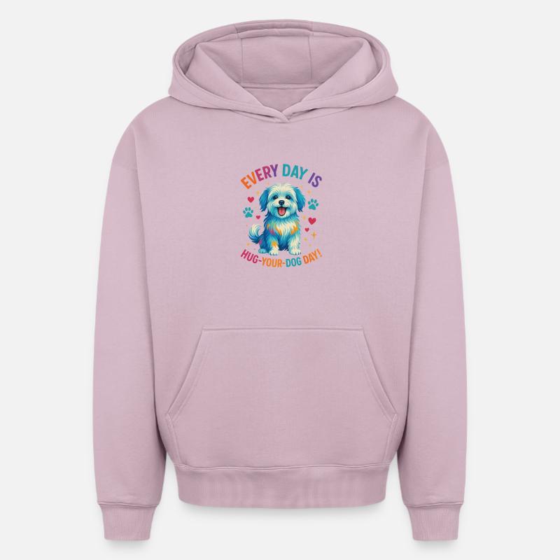 Maltais - Sweat à capuche unisexe oversize épais SPREAD - rose poudré
