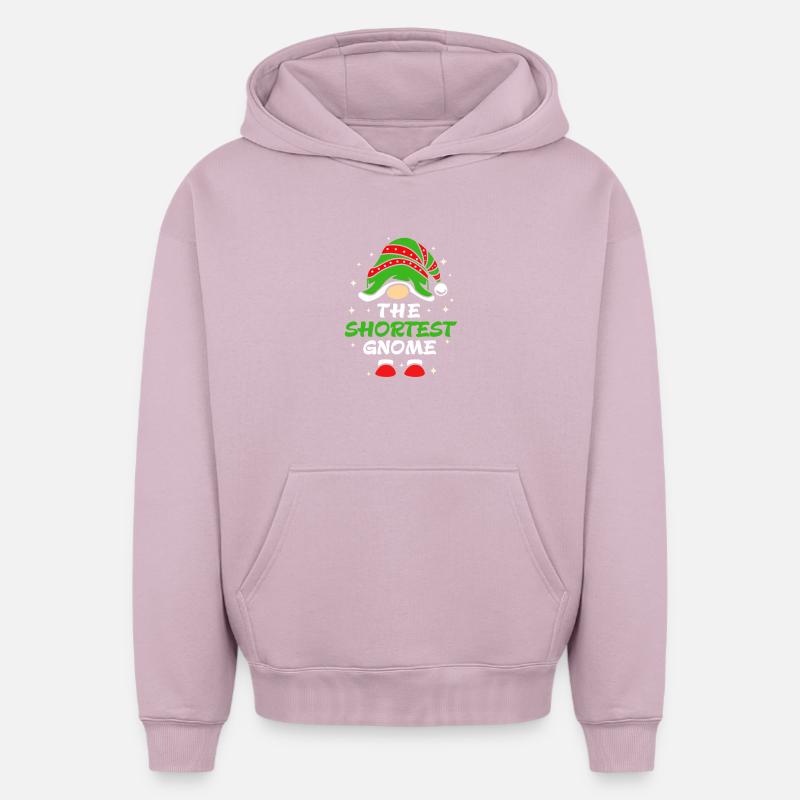 Gnome - Sweat à capuche unisexe oversize épais SPREAD - rose poudré
