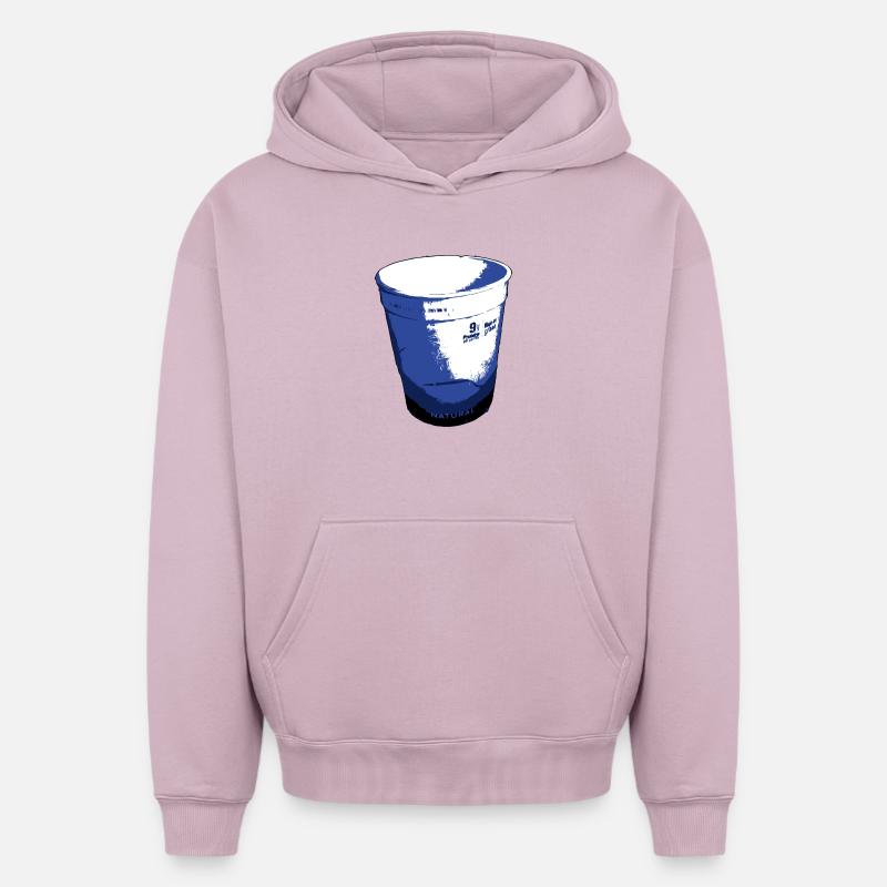 Le yaourt - Sweat à capuche unisexe oversize épais SPREAD - rose poudré