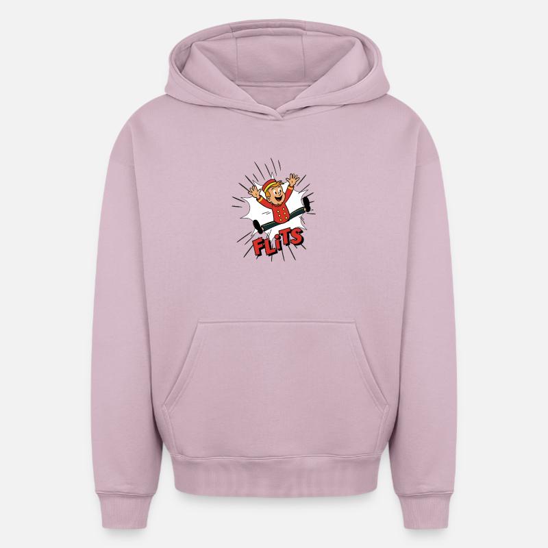 Franky in a Flash - Sweat à capuche unisexe oversize épais SPREAD - rose poudré