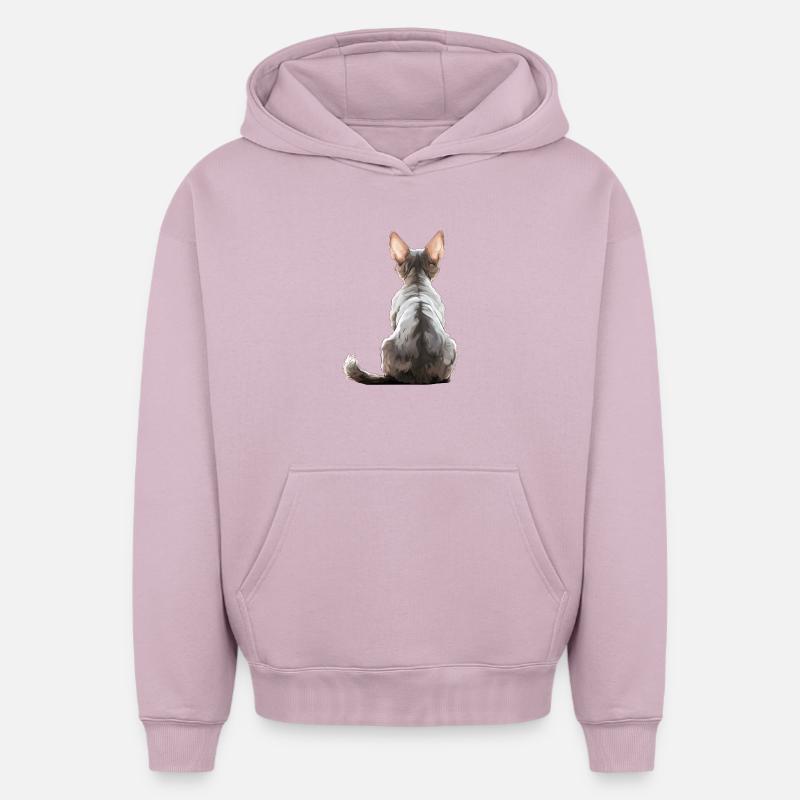 Devon Rex Katze - Oversized Heavyweight Unisex Hoodie - Altrosa
