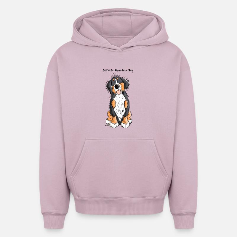 Bouvier bernois - Sweat à capuche unisexe oversize épais SPREAD - rose poudré