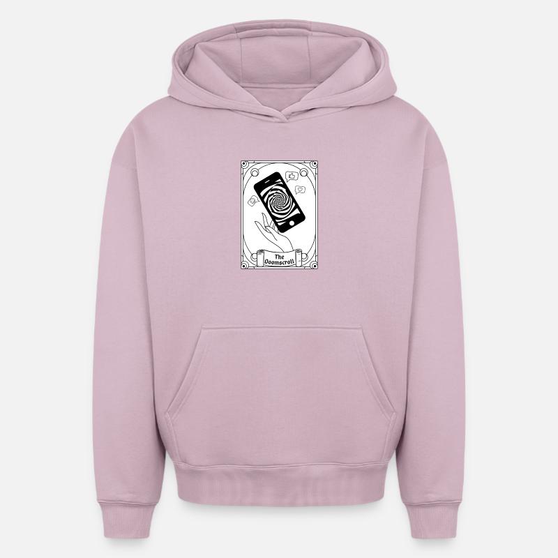 Doomscroll Brainrot Smartphone Tarot - Oversized Heavyweight Unisex Hoodie - Altrosa