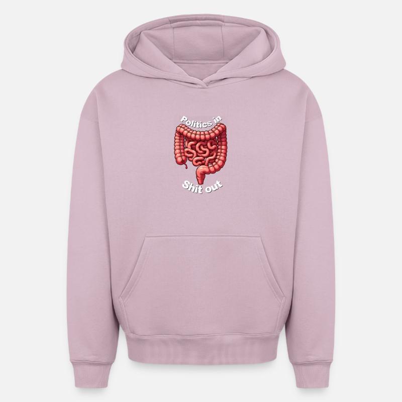 Machine à merde - Sweat à capuche unisexe oversize épais SPREAD - rose poudré