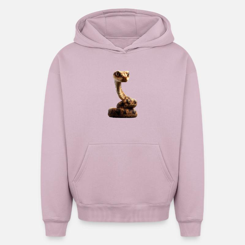 Schlange Python Kobra Klapperschlange Schlangen - Oversized Heavyweight Unisex Hoodie - Altrosa