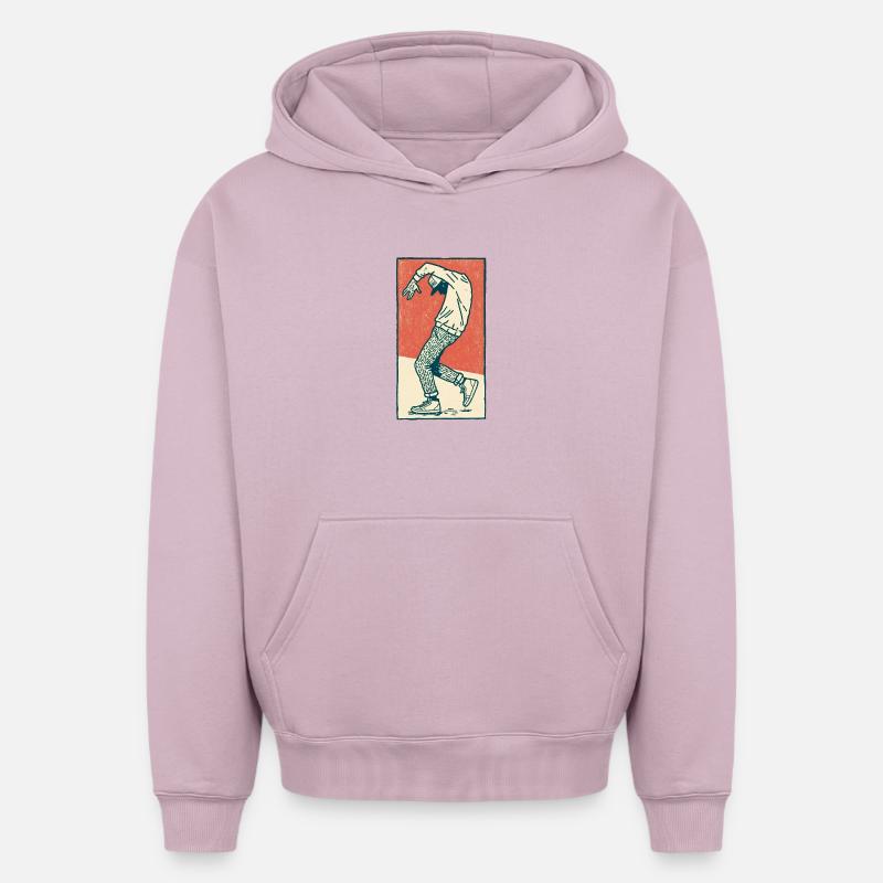 Danseur masculin #2 - Sweat à capuche unisexe oversize épais SPREAD - rose poudré