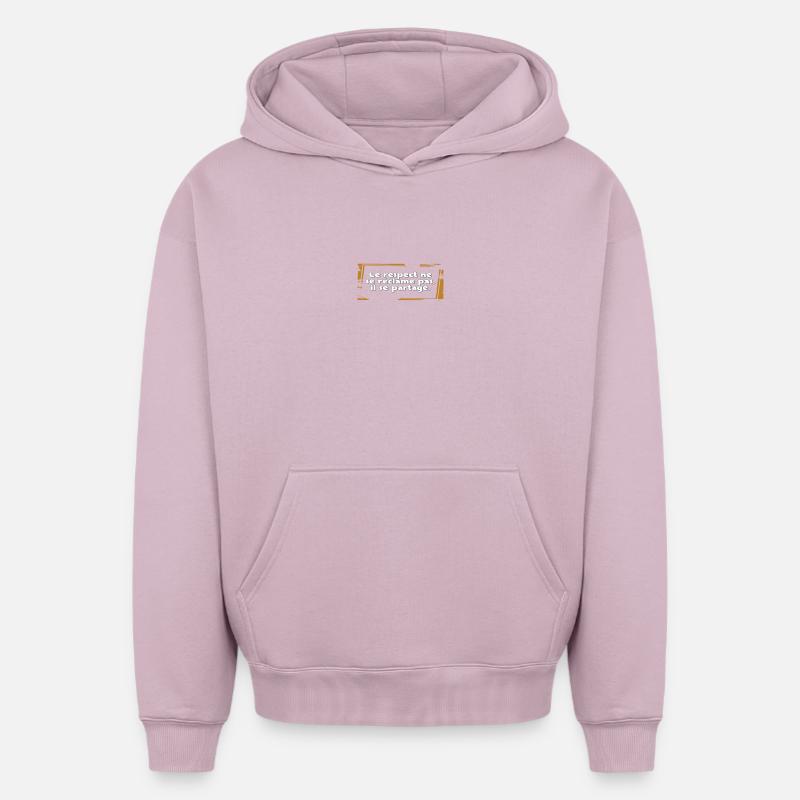 Le respect - Sweat à capuche unisexe oversize épais SPREAD - rose poudré