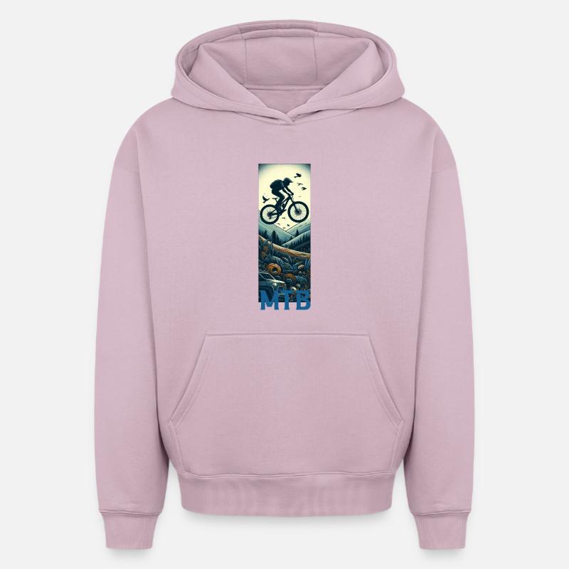 VTT - Sweat à capuche unisexe oversize épais SPREAD - rose poudré