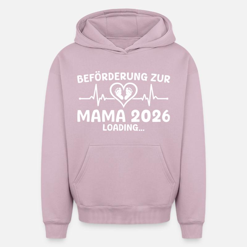 Werdende Mutter 2026 loading - Mama - Oversized Heavyweight Unisex Hoodie - Altrosa