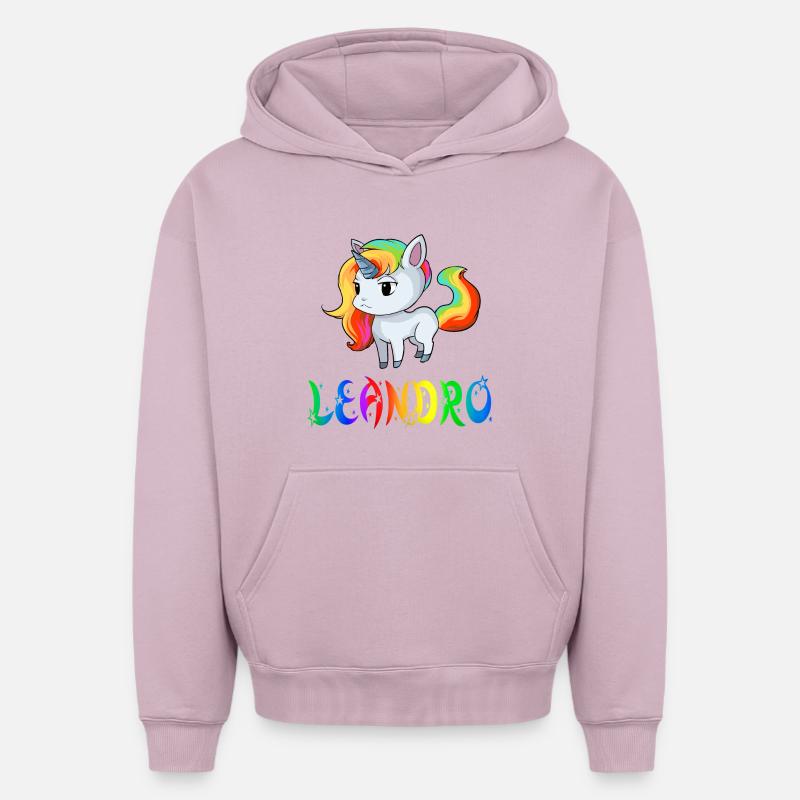 Einhorn Leandro - Sweat à capuche unisexe oversize épais SPREAD - rose poudré
