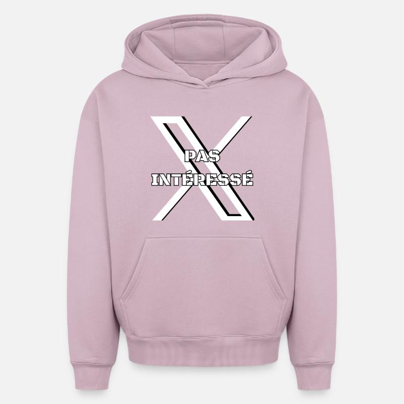 Le refus. - Sweat à capuche unisexe oversize épais SPREAD - rose poudré