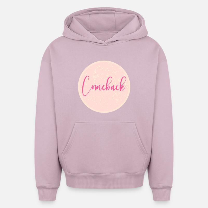 revenir - Sweat à capuche unisexe oversize épais SPREAD - rose poudré