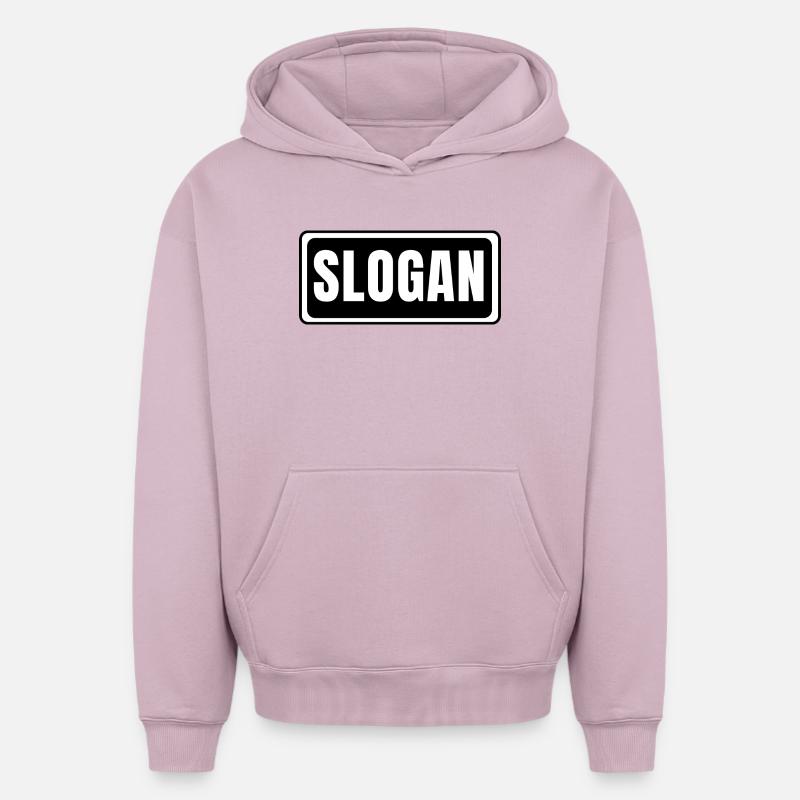 Slogan - Sweat à capuche unisexe oversize épais SPREAD - rose poudré