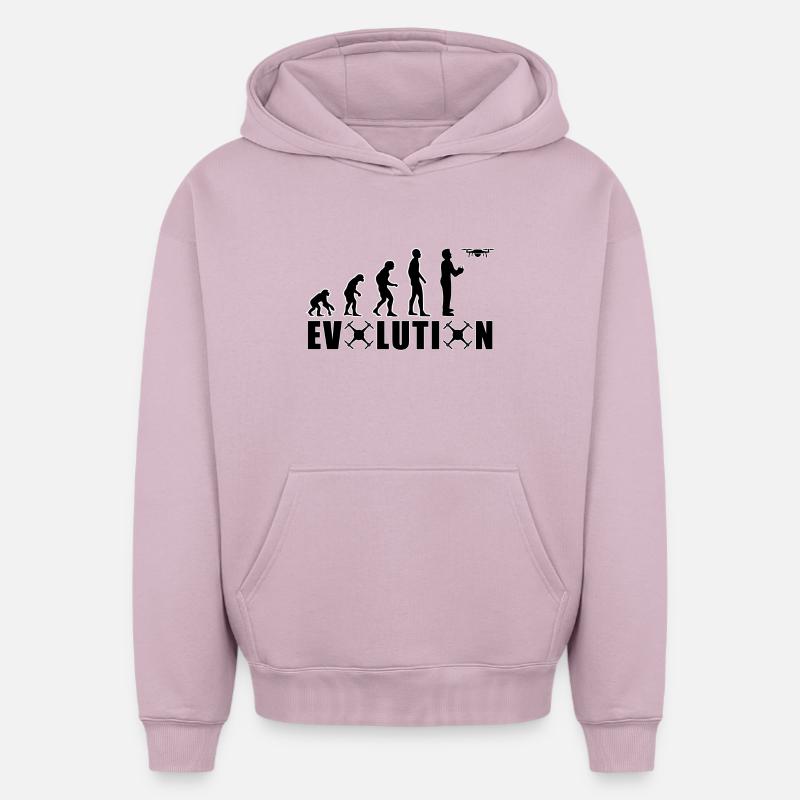 EVOLUTION DROHNE Geschenk Bodenpilot Fliegen - Oversized Heavyweight Unisex Hoodie - Altrosa