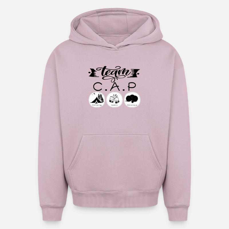 Team CAP Camping Aperitif Petanque - Oversized Heavyweight Unisex Hoodie - Altrosa