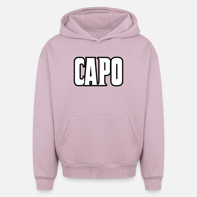 Capo - Sweat à capuche unisexe oversize épais SPREAD - rose poudré