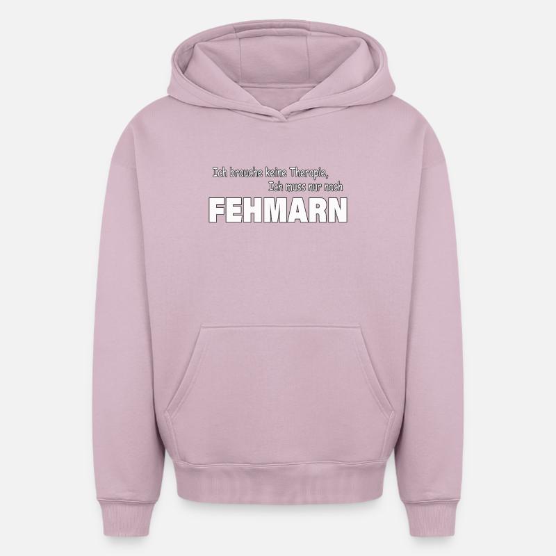 Thérapie FEHMARN - Sweat à capuche unisexe oversize épais SPREAD - rose poudré